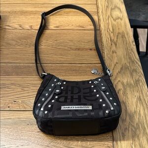 Harley-Davidson Black Studded Crossbody Bag